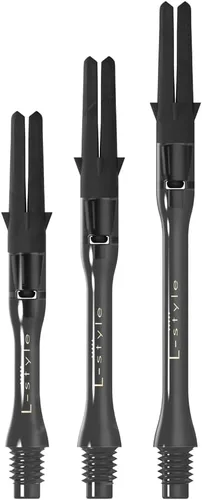 Vista 7 de L-style L-Shaft Carbon Spinning Dart Shafts – Lightweight Carbon Shafts for Soft Tip & Steel Tip Darts – Set of 3