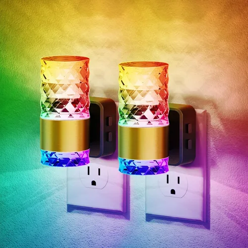Vista 14 de JandCase Luz nocturna, luces nocturnas automáticas enchufables a la pared, luz nocturna LED regulable con brillo ajustable, luces nocturnas