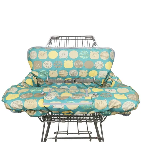 Vista 2 de Fundas para carrito de compras para bebé, niña, funda para silla alta para niño, cubierta para carrito de comestibles (Polka Cute)