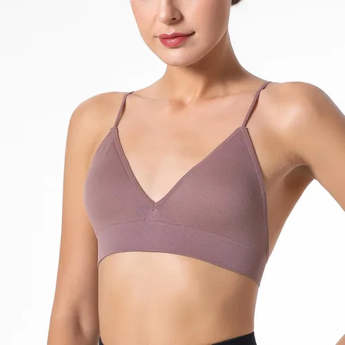 Vista 6 de Sujetador Deportivo para Mujer, Camiseta sin Mangas de Yoga a prueba de golpes, Sujetador de entrenamiento Frontal Correr