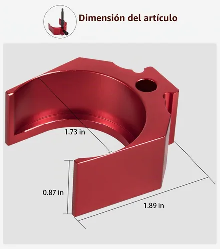 Vista 5 de 9U-7227 Medidor de ajuste de altura de inyector herramienta de aleación de aluminio para CAT Caterpillar 3406E, C-15 y C-16 (Rojo)
