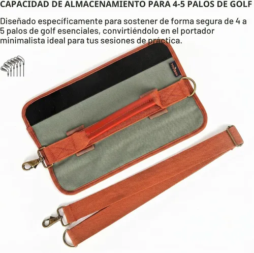 Vista 2 de TOURBON Mini bolsa de golf ligera para hombres y mujeres Verde