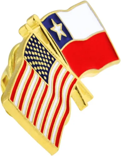 Vista 95 de PinMart Pin de solapa esmaltado con bandera de la amistad cruzada de Estados Unidos y el mundo