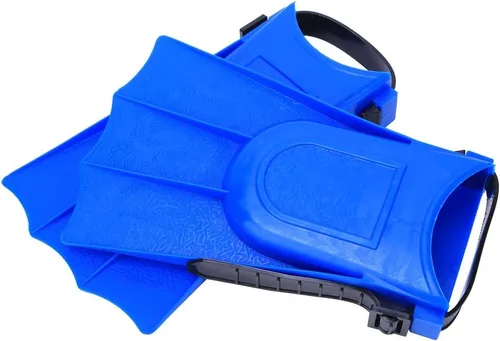 Vista 8 de Un par de aletas de natación de PVC para niños, aletas de natación de 7.48 x 4.53 pulgadas, aletas ligeras de buceo y entrenamiento de natación