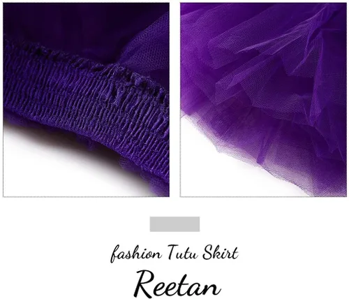 Vista 37 de REETAN Falda tutú de ballet de 6 capas de tul corto tutús para mujer