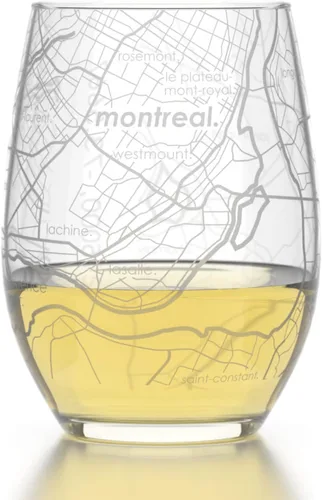 Vista 8 de Well Told Copa de vino grabada con mapa de España de Barcelona sin tallo, copa de vino grabada con mapa de la ciudad, regalo para los amantes