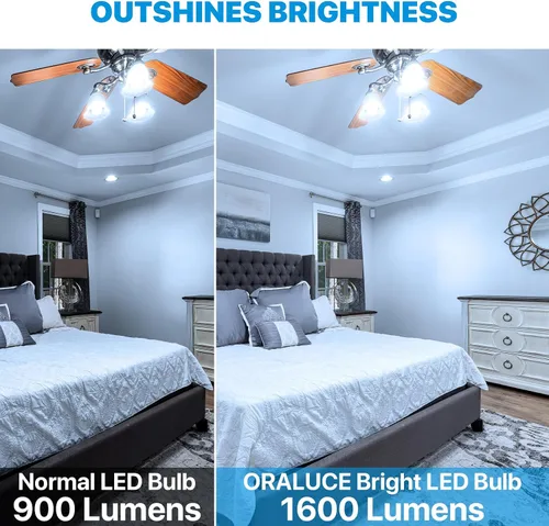 Vista 6 de ORALUCE Bombillas LED de 100 W, equivalente a 120 W, 15 W, 1600 lúmenes, 6500 K, luz blanca fría, base media E26, no regulable, certificación UL