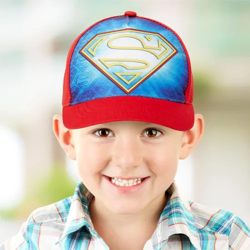 Vista 4 de DC Comics Boys' Super Hero Baseball Cap - 3D Superman, Batman, Justice League Hat (2T-7)