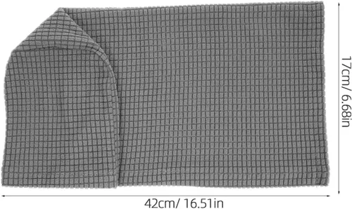 Vista 8 de FOMIYES 2 fundas elásticas universales para reposabrazos de sofá, fundas de forro polar para sofá, silla, protector de muebles, gris claro, 16.53 x
