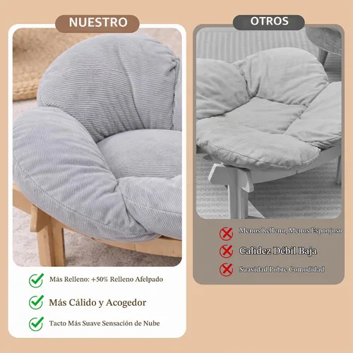 Vista 5 de Cama elevada de madera para gatos con cojín extraíble esponjoso, moderno sofá para gatos en forma de pétalos, sofá para gatos de interior, perros