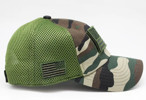 Vista 4 de Pit Bull Gorra de béisbol ajustable con parche de EE. UU. (multicolor), Camo Verde