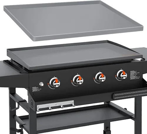 Vista 8 de Wohbay Tapete rectangular de silicona de grado alimenticio de 28 pulgadas, protege la superficie de la plancha, color gris
