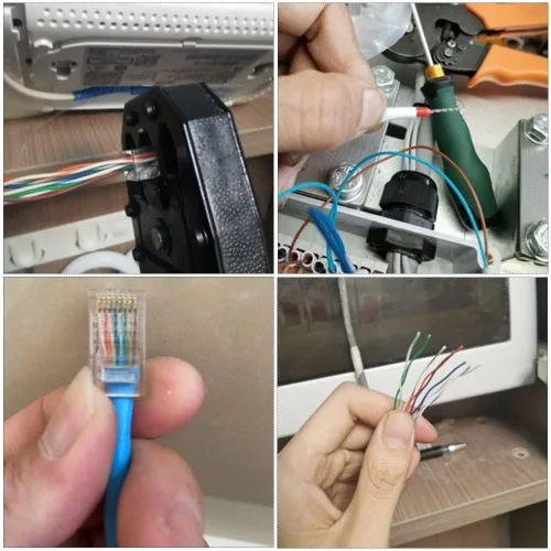 Vista 6 de Utoolmart Mini pelacables cortador de perforación para cable de red, cable de datos RJ45 Cat5, cable de teléfono y cable UTP de computadora, 2