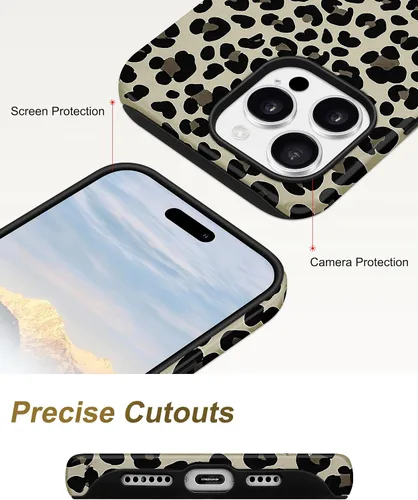 Vista 102 de Jusy Funda compatible con MagSafe con estampado de caparazón de tortuga marrón para iPhone 7/8/SE, cubierta protectora de TPU suave magnética
