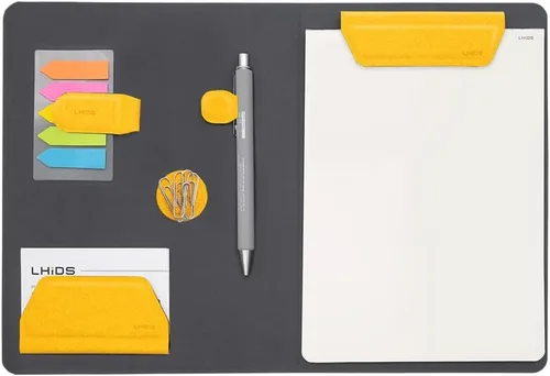 Vista 18 de LHiDS Creative Magnetic Business Portfolio Lite - Organizador de portafolio de currículum con portapapeles, clip para papel, bloc de escritura