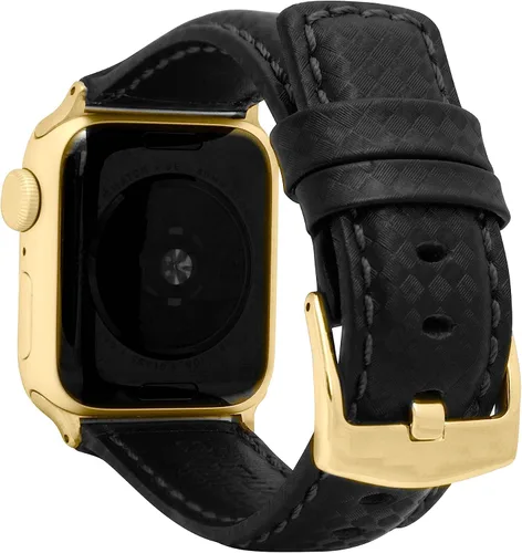 Vista 20 de Bandini Correa de cuero de fibra de carbono para hombre para Apple Watch de 1.732 in 1.772 in 1.654 in 1.614 in 1.575 in 1.496 in Ultra 1.929 in