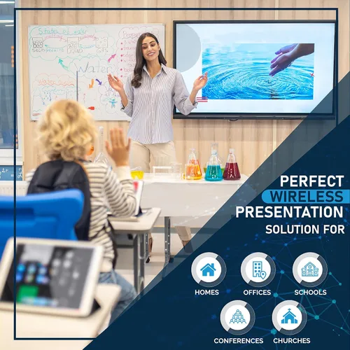 Vista 5 de ClearClick Present+Share (Edición USB-C) - Sistema inalámbrico de presentación y transmisión de video para portátiles y teléfonos inteligentes