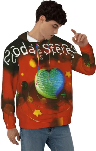 Vista 4 de Taijlao Soda - Sudadera con capucha y bolsillos para hombre, diseño de dinamo, con estampado 3D