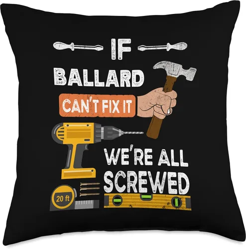 Vista 4 de Funny if Ballard can't fix it no one can handyman carpenter Throw Pillow