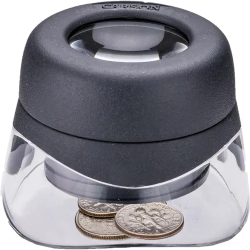 Vista 5 de Carson Lupa Versaloupe 10x con soporte de enfoque (LH-30)