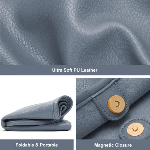 Vista 3 de Montana West Bolsos estilo hobo holgados para mujer, bolsos de hombro suaves de diseñador para mujer, bolso de mano con asa superior