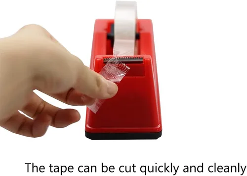 Vista 5 de DBKMPZ Dispensador clásico de cinta de escritorio, núcleo de 1 pulgada, base antideslizante, con 1 rollo de cinta transparente invisible de alta