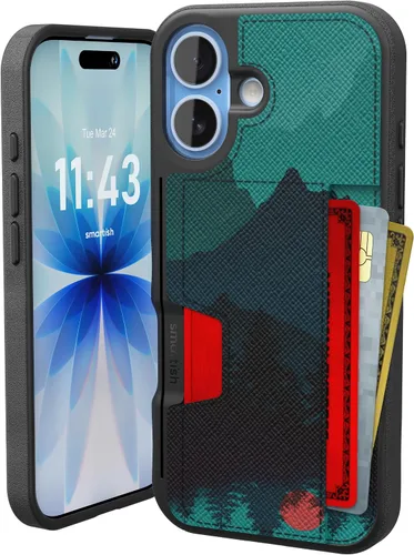 Vista 31 de Smartish Funda tipo cartera para iPhone 11 Pro - Wallet Slayer Vol. 2 [soporte protector delgado] tarjetero (seda) - Black Tie Affair