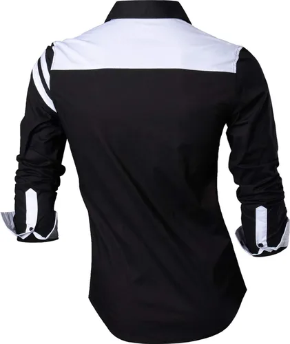 Vista 56 de JZS041, camisa de vestir de manga larga para hombre