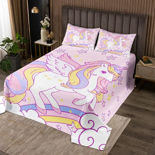 Vista 22 de Manfei Juego de colcha de verano con diseño de ranas de dibujos animados, diseño de animales de estanque, decoración de habitación de niños, niñas