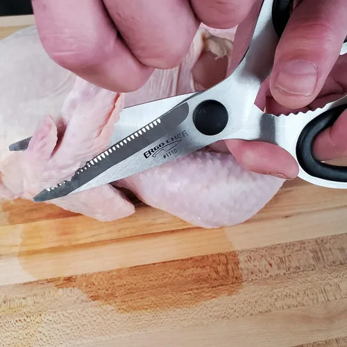 Vista 2 de Ergo Chef Tijeras de cocina multiusos, tijeras de acero inoxidable resistentes de alta calidad, aves de corral ultra afiladas, multifunción