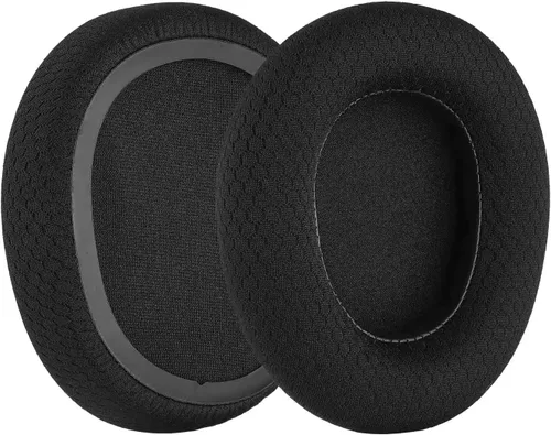 Vista 6 de Nova Pro - Almohadillas de repuesto compatibles con auriculares SteelSeries Artics Nova Pro con cable, malla negra y espuma viscoelástica