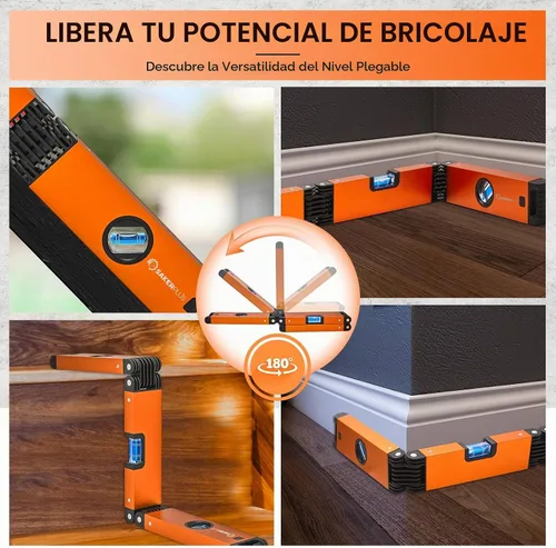 Vista 5 de SakerPlus - Herramienta de nivel plegable de 24 pulgadas