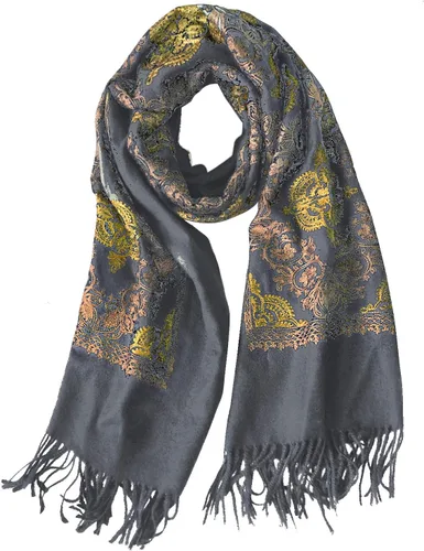 Vista 35 de Urban CoCo Chal Bordado con Borlas de Tamaño Grande para Mujer, Bufanda de Mujer
