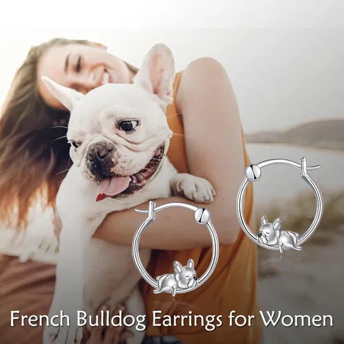 Vista 5 de VONALA Bonitos aretes de aro de plata de ley 925, regalos de cumpleaños para mujer