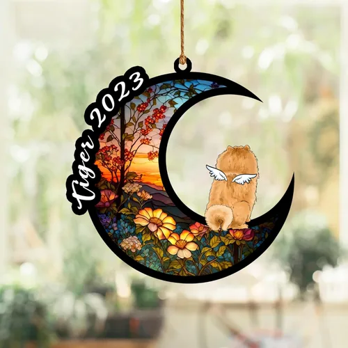 Vista 23 de Nazenti Atrapasoles conmemorativo para perros, adornos de Navidad personalizados para perros, adorno de Navidad, regalos conmemorativos para perros