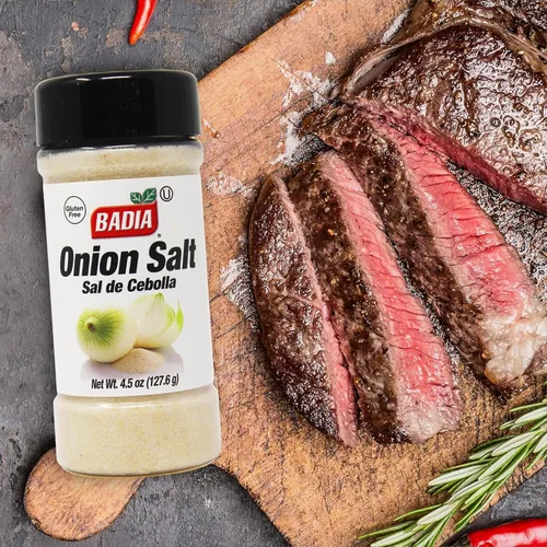 Vista 4 de Badia Sal de cebolla, 4.5 oz - Sabor rico de cebolla con sal