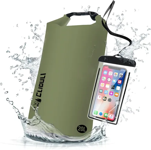 Vista 20 de Bolso impermeable y flotante de Cliduli, mochila impermeable enrollable azul pequeña de 2L/5L/10L/20L/30L/40L, bolsas flotantes ligeras para kayak