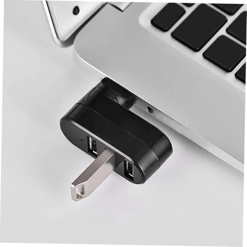 Vista 4 de 3 puertos USB Hub Cable largo USB 2.0 Splitter para portátil Plástico multifuncional