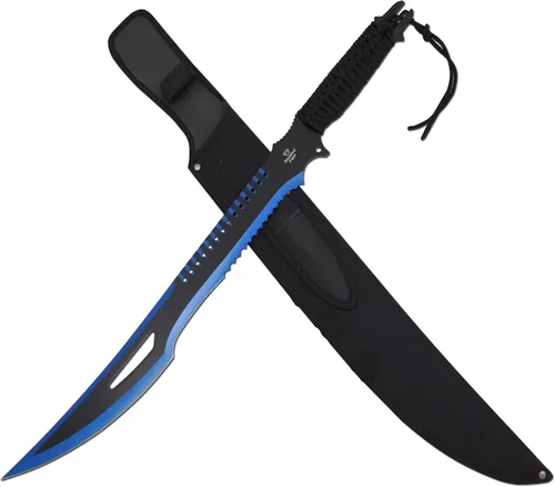 Vista 19 de Snake Eye Tactical - Espada de fantasía con funda de nailón, machete para exteriores y camping Verde