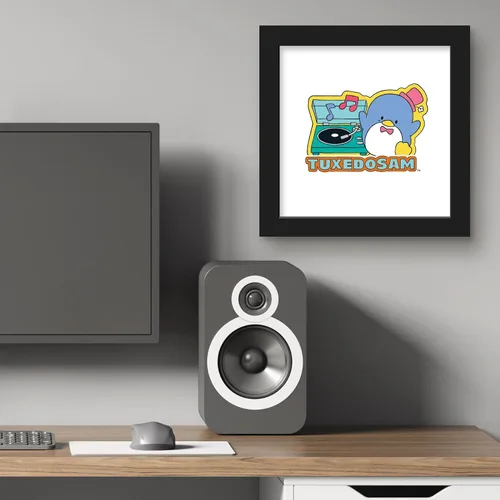 Vista 5 de Trends International Gallery Pops Sanrio Tuxedo Sam - Póster gráfico de pared de Tuxedo Sam, 12.00 x 12.00 pulgadas, versión de marco negro