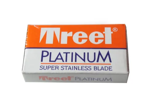 Vista 2 de 100 cuchillas de afeitar Treet Platinum Super Stainless Double Edge - Nuevo formato de ahorro de espacio