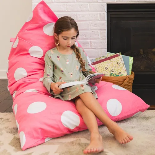 Vista 12 de Funda para silla con diseño de mariposa para niños y adolescentes, Lona, lunares rosado claro Lunares Rosa Claro