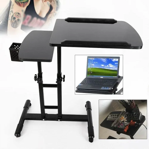 Vista 8 de Estación de trabajo de tatuaje, estación de mesa de tatuaje, estación de tatuaje móvil portátil para artista de estudio de tatuajes, con ruedas
