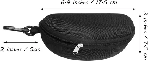 Vista 3 de Estuche para gafas de sol Caja de gafas de sol Bolsa Contenedor con mosquetón Cubierta de gafas Protector EVA Cremallera