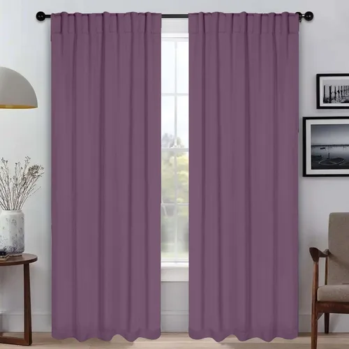 Vista 25 de BLUENILEMILLS Paneles de cortinas opacas para oscurecer la habitación con bolsillo para barra/pestañas traseras, cortinas perfectas para ventanas