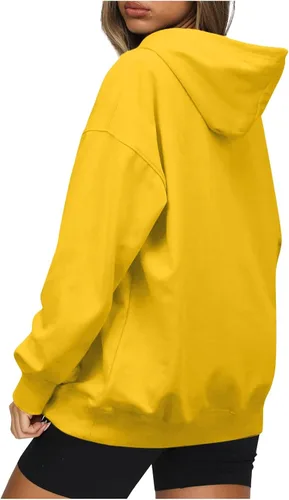 Vista 5 de Sudaderas con capucha para mujer, sudadera de forro polar Y2K con capucha con cordón y bolsillo