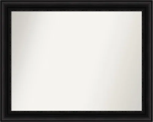 Vista 500 de Amanti Art Espejo personalizado, espejo de baño negro puente, espejo de pared o espejo de tocador de baño sobre el fregadero (26 x 26 pulgadas)