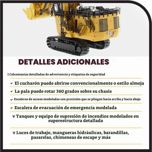 Vista 5 de 1:87 Caterpillar 6060FS Pala hidráulica para minería - Diecast Masters - Línea alta - 85650