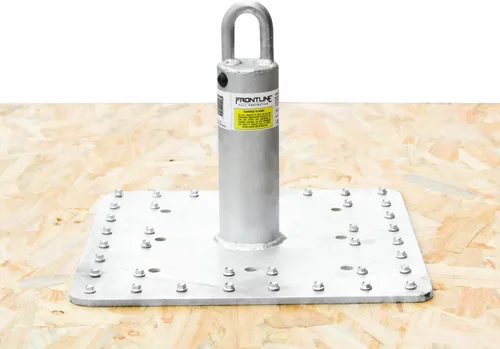 Vista 2 de Frontline Fall Protection Anclaje de techo comercial RO12 de 12 pulgadas Punto de anclaje para techos de acero galvanizado cumple con OSHA y ANSI
