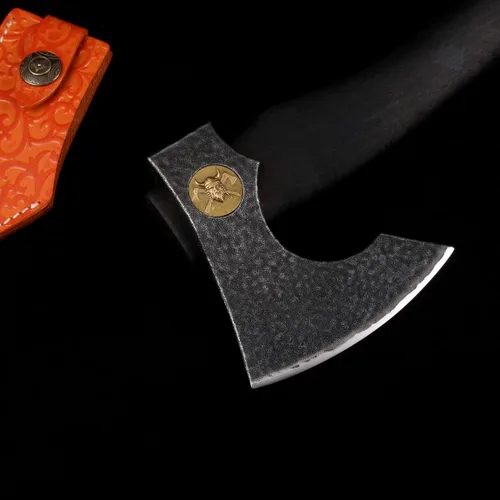 Vista 6 de Hachas ligeras de 12 pulgadas para acampar al aire libre para división de madera y leña, hacha de mano multiusos con funda